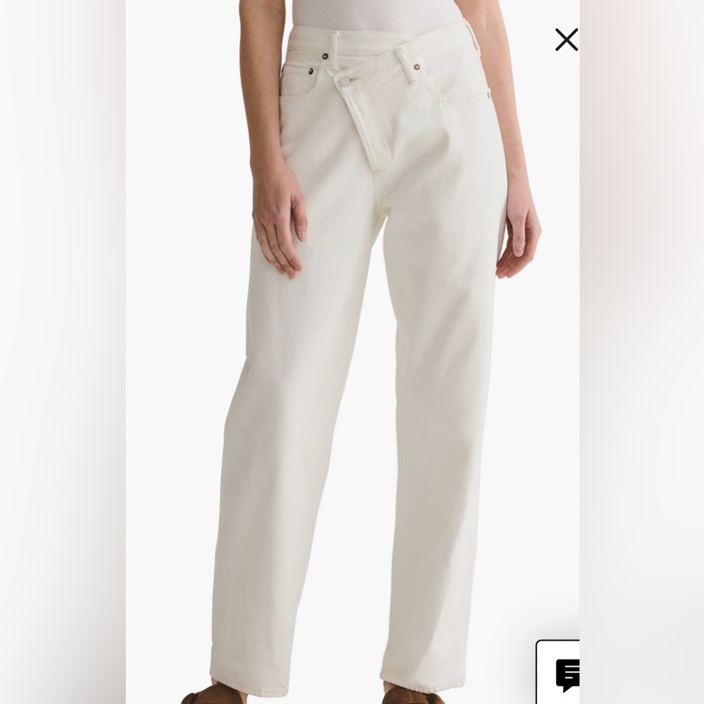 Agolde Women's Criss Cross White Jeans